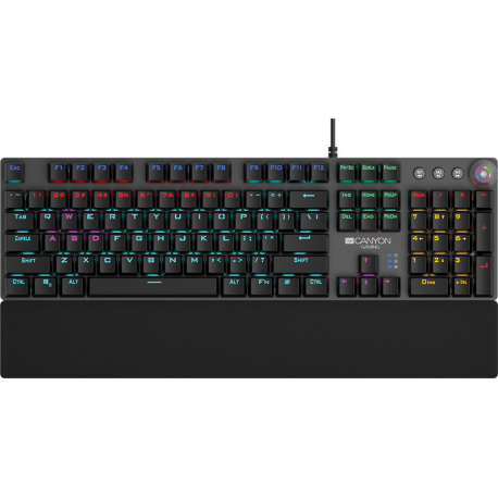 Wired Gaming Keyboard,Black 104 mechanical switches,60 million times key life - 0