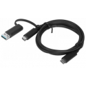 Lenovo - USB cable - USB-C (M) to USB-C (M) - 20 V - 5 A - 1 m - black - for ThinkCentre M80t Gen 3; ThinkCentre neo 50; ThinkPad T14s Gen 3; V50t Gen 2-13