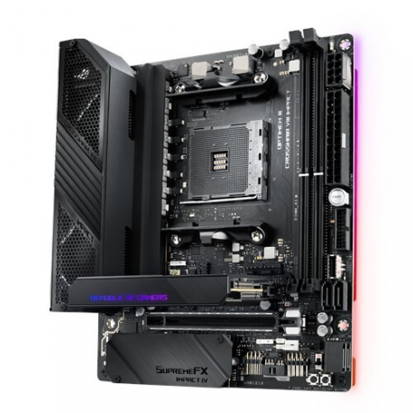 ASUS ROG Crosshair VIII Impact - Motherboard - ATX - Socket AM4 - AMD X570 Chipset - USB-C Gen2, USB 3.2 Gen 1, USB 3.2 Gen 2 - Gigabit LAN, 2.5 Gigabit LAN - HD Audio (8-channel) - 1