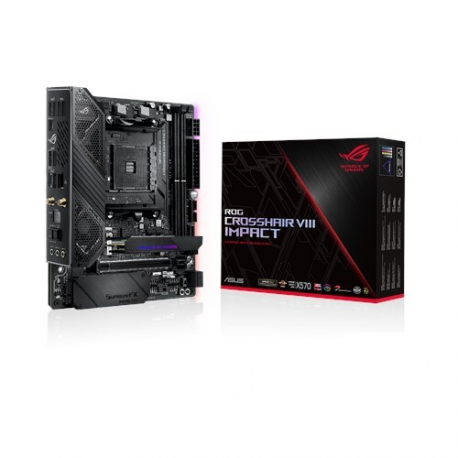 ASUS ROG Crosshair VIII Impact - Motherboard - ATX - Socket AM4 - AMD X570 Chipset - USB-C Gen2, USB 3.2 Gen 1, USB 3.2 Gen 2 - Gigabit LAN, 2.5 Gigabit LAN - HD Audio (8-channel) - 9