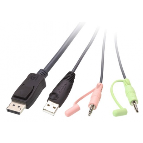 ATEN CS22DP - KVM  /  audio  /  USB switch - 2 x KVM  /  audio  /  USB - 1 local user - desktop - 2