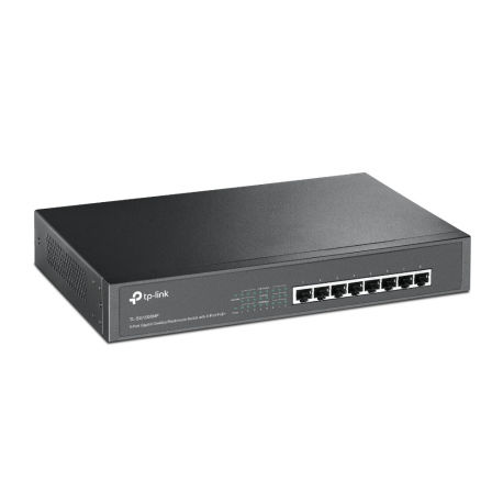 TP-Link TL-SG1008MP - Switch - unmanaged - 8 x 10 / 100 / 1000 (PoE+) - desktop, rack-mountable - PoE+ (126 W) - 1