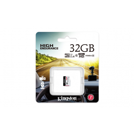 Kingston High Endurance - Flash memory card - 32 GB - A1  /  UHS-I U1  /  Class10 - microSDHC UHS-I - 2