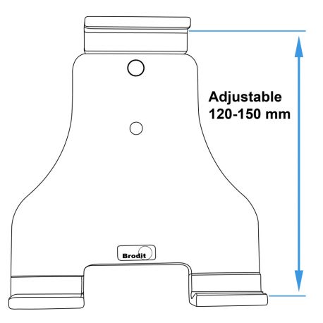 Brodit Passive holder with tilt swivel - Car holder for tablet - 2