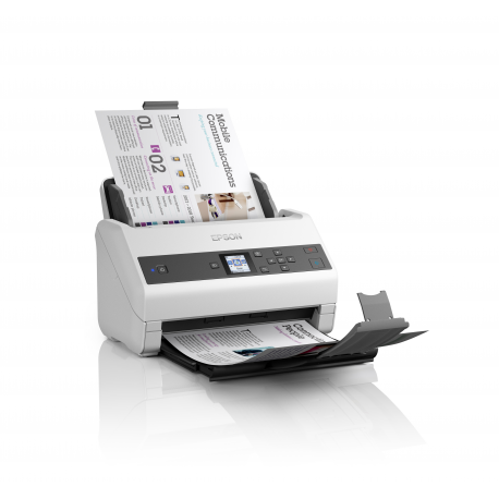 Epson WorkForce DS-870 - Document scanner - Contact Image Sensor (CIS) - Duplex - A4 - 600 dpi x 600 dpi - up to 65 ppm (mono)  /  up to 65 ppm (colour) - ADF (100 sheets) - up to 7000 scans per day - USB 3.0 - 1