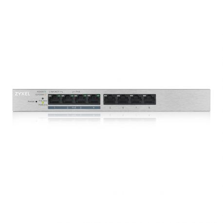 Zyxel GS1200-8HP v2 - Switch - Managed - 4 x 10 / 100 / 1000 + 4 x 10 / 100 / 1000 (PoE+) - desktop - PoE+ (60 W) - 1