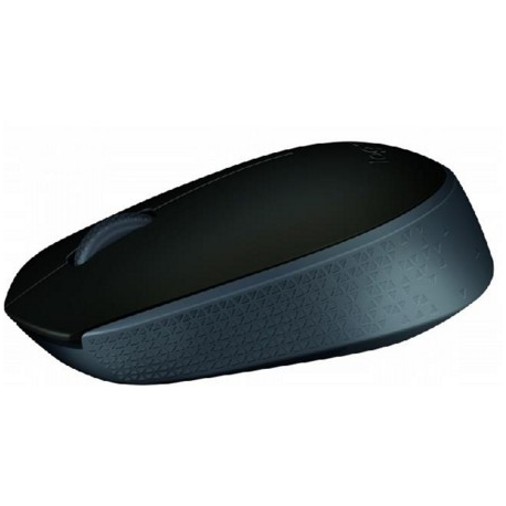 Logitech M171 - Mouse - right and left-handed - wireless - 2.4 GHz - USB wireless receiver - black - 1