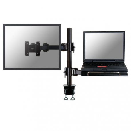 Neomounts by Newstar FPMA-D960NOTEBOOK - Mounting kit - for LCD display / notebook (full-motion) - black - screen size: 10"-27" - clamp mountable, desk-mountable - 2