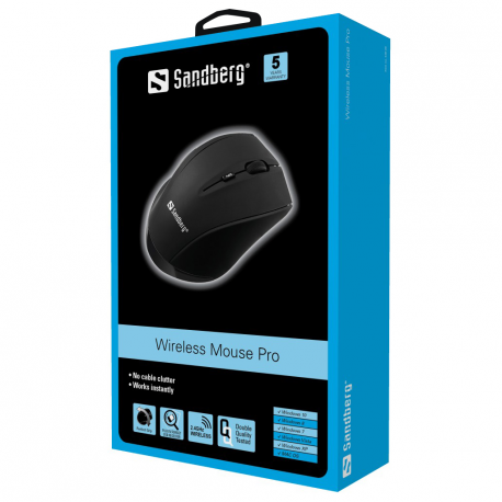Sandberg Pro - Mouse - 5 buttons - wireless - 2.4 GHz - USB wireless receiver - 1