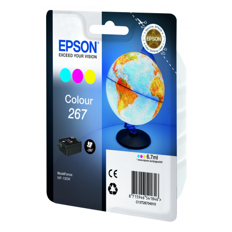 Epson 267 - 7 ml - yellow, cyan, magenta - original - ink cartridge - for WorkForce WF-100W - 1