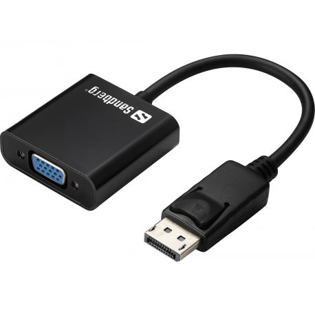 Sandberg Adapter DisplayPort>VGA - VGA adapter - DisplayPort (M) to HD-15 (VGA) (F) - 2