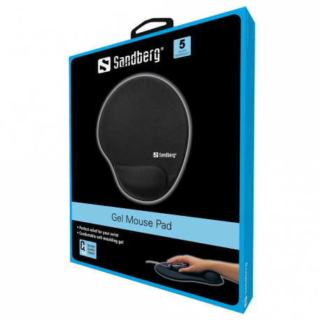 Sandberg - Mouse pad with wrist pillow - black - 1