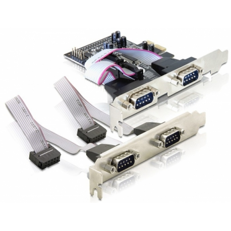 DeLock 4 x serial PCI Express Card - Serial adapter - PCIe - RS-232 - 4 ports - 2