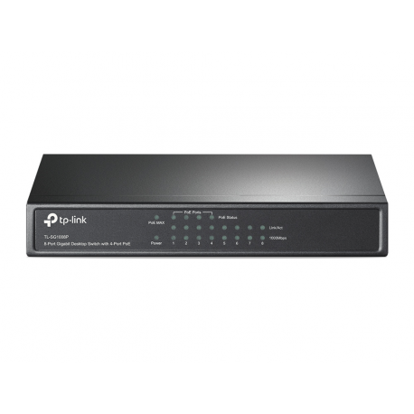TP-LINK TL-SG1008P - Switch - unmanaged - 4 x 10 / 100 / 1000 (PoE) + 4 x 10 / 100 / 1000 - desktop - PoE - 4