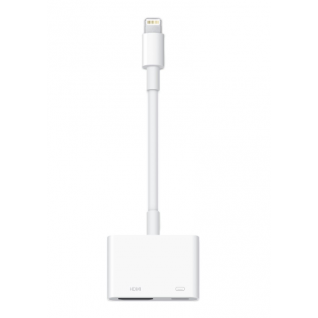 Apple Lightning Digital AV Adapter - Lightning cable - Lightning male to HDMI, Lightning female - for iPad / iPhone / iPod (Lightning) - 2