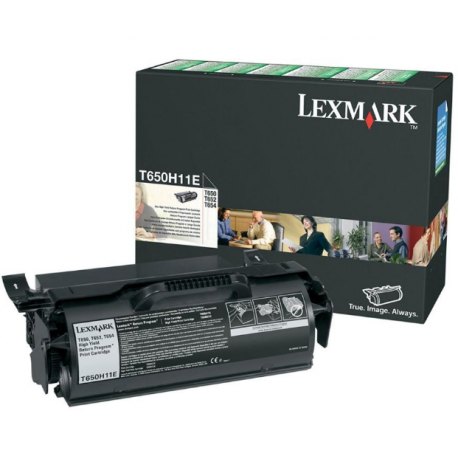 Lexmark - High Yield - black - original - toner cartridge LCCP, LRP - for Lexmark T650dn, T650dtn, T650n, T652dn, T652dtn, T652n, T654dn, T654dtn, T654n, T656dne - 2