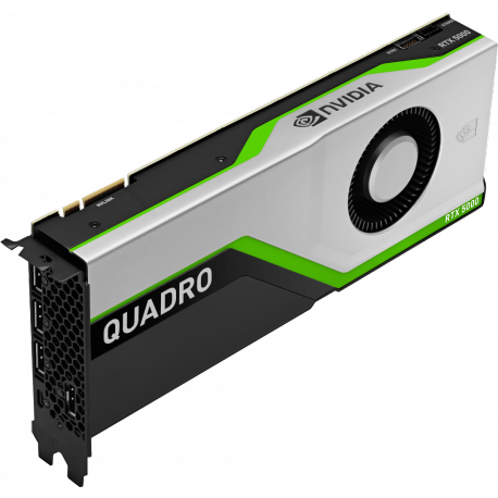 NVIDIA Quadro RTX 5000 - Graphics card - Quadro RTX 5000 - 16 GB GDDR6 - PCIe 3.0 x16 - 4 x DisplayPort, USB-C - for Workstation Z2 G4 (MT, 500 Watt, 650 Watt), Z2 G5 (tower), Z4 G4, Z6 G4, Z8 G4; ZCentral 4R Workstation (1350 Watt) - 1