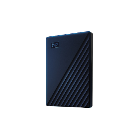 WD My Passport for Mac WDBA2F0040BBL - Hard drive - encrypted - 4 TB - external (portable) - USB 3.2 Gen 1 - 256-bit AES - midnight blue - 1