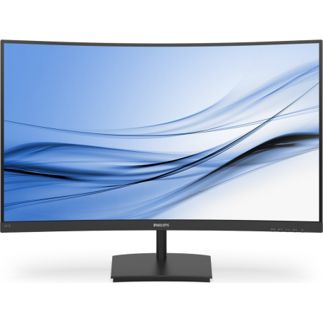 Philips E-line 241E1SCA - LED monitor - curved - 24" (23.6" viewable) - 1920 x 1080 Full HD (1080p) @ 75 Hz - VA - 250 cd / m² - 3000:1 - 4 ms - HDMI, VGA - speakers - textured black - 4