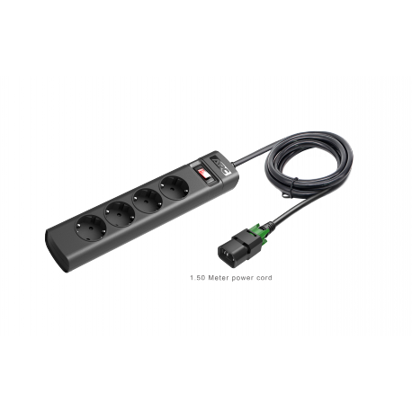 APC UPS Power Strip PZ42IZ-GR - Power strip (rack-mountable  /  external) - AC 230 V - 2500 Watt - input: IEC 60320 C14 - output connectors: 4 (CEE 7 / 3) - 1.5 m cord - for P / N: SMC1000IC, SMT750IC, SMT750RMI2UC - 7