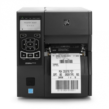 Zebra ZT400 Series ZT411 - Label printer - direct thermal  /  thermal transfer - Roll (10.8cm) - 300 dpi - up to 254 mm / sec - USB 2.0, LAN, serial, USB host, Bluetooth 4.1 - peeler - 1