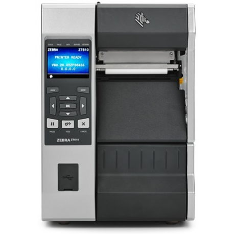 Zebra ZT610 - Label printer - direct thermal  /  thermal transfer - Roll (11.4 cm) - 600 dpi - up to 356 mm / sec - USB 2.0, serial, Gigabit LAN, USB host, Bluetooth 4.0 - TAA Compliant - 1