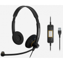 EPOS I SENNHEISER IMPACT SC 60 USB ML - Headset - on-ear - wired - USB - black with orange colour highlights