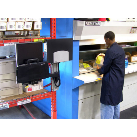 Ergotron 200 Series - Mounting kit (articulating arm, barcode scanner holder, keyboard tray with left / right mouse tray) - for LCD display  /  PC equipment - steel - black - screen size: up to 24" - wall-mountable - 5