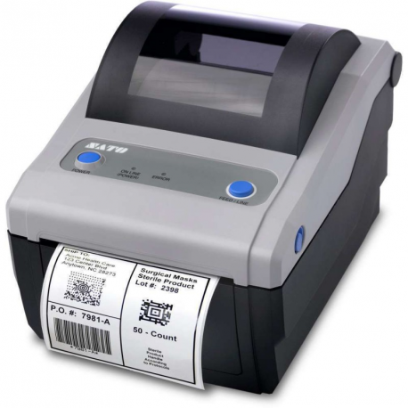 SATO CG 412 - Label printer - direct thermal  /  thermal transfer - Roll (10.7 cm) - 305 dpi - up to 100 mm / sec - USB, serial - 3