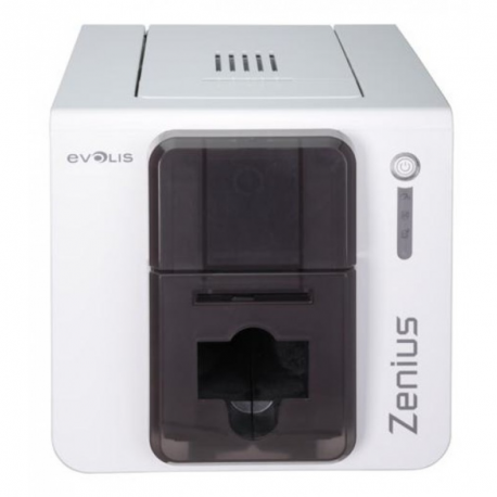 Evolis Zenius Classic line - Plastic card printer - colour - dye sublimation / thermal transfer - CR-80 Card (85.6 x 54 mm) - up to 500 cards / hour (mono)  /  up to 150 cards / hour (colour) - capacity: 50 cards - USB - red - 3