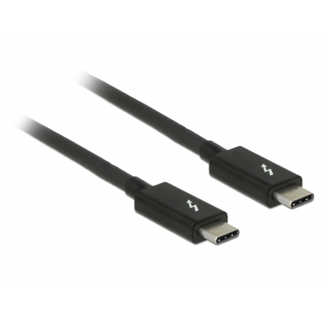 DeLOCK - Thunderbolt cable - USB-C (M) to USB-C (M) - USB 3.1 Gen 2  /  Thunderbolt 3  /  DisplayPort 1.2a - 20 V - 5 A - 1 m - 4K support - black - 3
