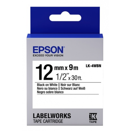 Epson LK-6YBVN - Vinyl - black on yellow - Roll (2.4 cm x 7 m) 1 cassette(s) label tape - for LabelWorks LW-1000, LW-300, LW-400, LW-600, LW-700, LW-K400, LW-Z700, LW-Z710, LW-Z900 - 0