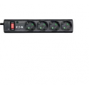 Eaton Protection Strip PS4D - Surge protector - AC 220-250 V - 2500 Watt - output connectors: 4 - black