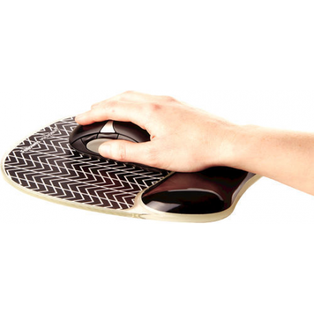 Fellowes Photo Gel - Mouse pad with wrist pillow - chevron - 1