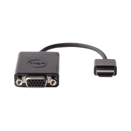 Dell - Adapter - HDMI male to HD-15 (VGA) female - black - for Chromebook 3110 2-in-1, 31XX; Latitude 54XX; OptiPlex 30XX, 70XX; Precision 32XX - 0