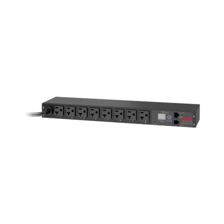 APC Switched Rack PDU - Power distribution strip - AC 120 V - Ethernet 10 / 100 - input: NEMA L5-20 - output connectors: 8 (NEMA 5-20) - 1U - 19" - black - for P / N: AR3100, SU5000R5T-TF3, SU5000R5T-TF3-TU, SU5000R5XLT-TF3, SU5000R5XLT-TF3-TU - 1