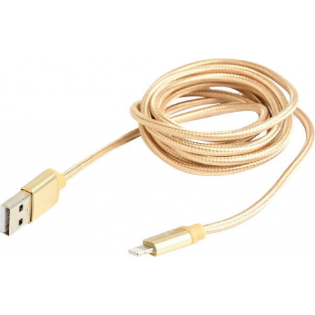 Cablexpert - Lightning cable - USB male to Lightning male - 1.8 m - gold - for Apple iPad / iPhone / iPod (Lightning) - 3