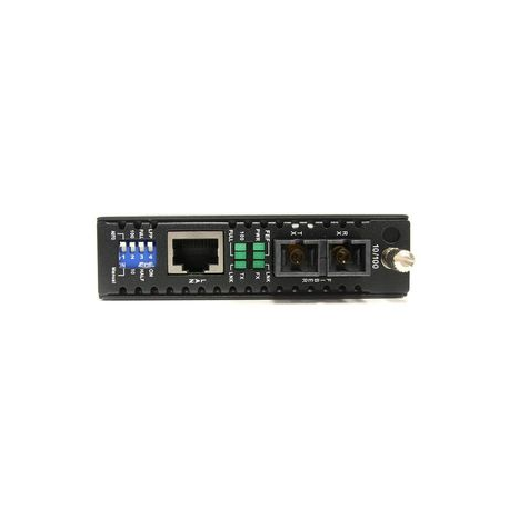 StarTech.com 10 / 100 Mbps Single Mode Fiber Media Converter SC - 18.6 miles / 30km over Single Mode SC Fiber (ET90110SM302) - Fibre media converter - 100Mb LAN - 100Base-FX - RJ-45  /  SC single-mode - up to 30 km - 1310 nm - for P / N: ETCHS2U, SVA12M2NEUA, SVA12M5NA - 1