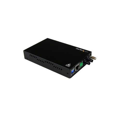 StarTech.com 10 / 100 Mbps Ethernet to Fiber Optic Media Converter - Steel - Chassis Mount - ST Multimode - 1310nm - 2km (ET90110ST2) - Fibre media converter - 100Mb LAN - 10Base-T, 100Base-FX, 100Base-TX - RJ-45  /  ST multi-mode - up to 2 km - 1310 nm - for P / N: ETCHS2U, SVA12M2NEUA, SVA12M5NA - 4