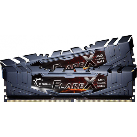 G.Skill Flare X series - AMD Edition - DDR4 - kit - 16 GB: 2 x 8 GB - DIMM 288-pin - 3200 MHz  /  PC4-25600 - CL16 - 1.35 V - unbuffered - non-ECC - 1