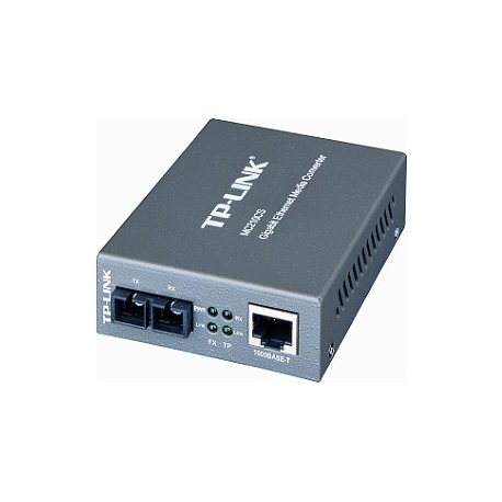 TP-LINK MC210CS - Fibre media converter - GigE - 1000Base-FX, 1000Base-T - RJ-45  /  SC single-mode - up to 15 km - 1310 nm - for P / N: TL-MC1400 - 2