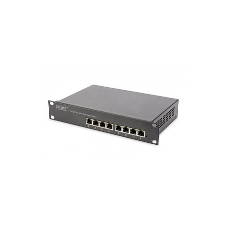 DIGITUS Professional DN-80114 - Switch - unmanaged - 8 x 10 / 100 / 1000 - wall-mountable - 4