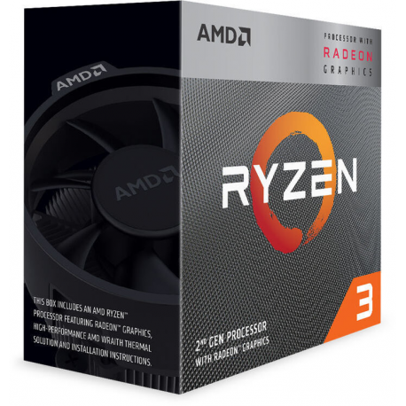 AMD Ryzen 3 3200G - 3.6 GHz - 4 cores - 4 threads - 4 MB cache - Socket AM4 - Box - 1