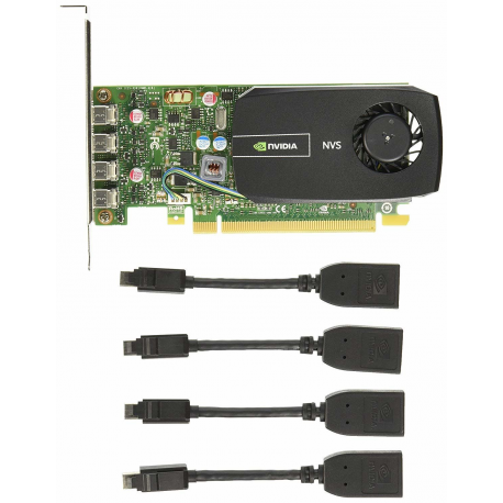 NVIDIA NVS 510 - Graphics card - NVS 510 - 2 GB DDR3 - PCIe 2.0 x16 low profile - 4 x Mini DisplayPort - for ThinkCentre M73; M83; ThinkStation P310; P320; P410; P500; P510; P520; P710; P720; P910 - 4