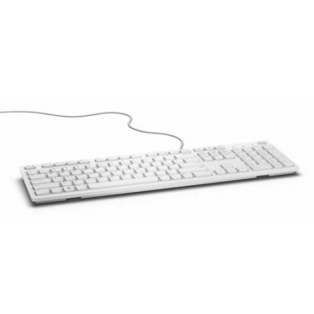 Dell KB216 - Keyboard - USB - QWERTY - US International - white - for Latitude 34XX, 35XX, 5320, 5520; OptiPlex 7770; Precision 3440; Vostro 3681, 3888, 39XX - 1