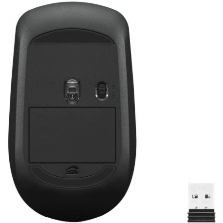 Lenovo 400 - Mouse - right and left-handed - optical - 3 buttons - wireless - 2.4 GHz - USB wireless receiver - black - for IdeaCentre AIO 3 24; IdeaPad 1 14; 3 14; 5 14; 5 Pro 14; ThinkBook 14s Yoga G2 IAP; V15 - 5