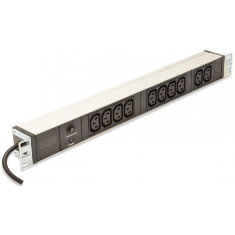 DIGITUS DN-95404 - Power strip - AC 250 V - input: IEC 60320 C14 - output connectors: 10 (IEC 60320 C13) - 19" - 2 m cord - 3