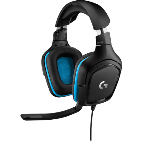 Logitech Gaming Headset G432 - Headset - 7.1 channel - full size - wired - USB, 3.5 mm jack - black - 8