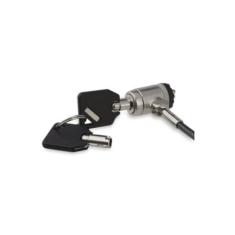 StarTech.com 6ft (2m) Laptop Cable Lock with Keys, Keyed Security Cable Lock for Compatible K-Slot Laptops, Desktops, Computers & Other Devices, Anti-Theft Vinyl Coated Steel Cable Lock - 6 ft Keyed Cable Lock (LTLOCKKEY) - Security cable lock - black, silver - 2 m - 0