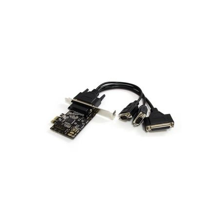 StarTech.com 2S1P PCI Express Serial Parallel Combo Card with Breakout Cable - Parallel / serial adapter - PCIe low profile - RS-232 - 2 ports + 1 x parallel port - 6